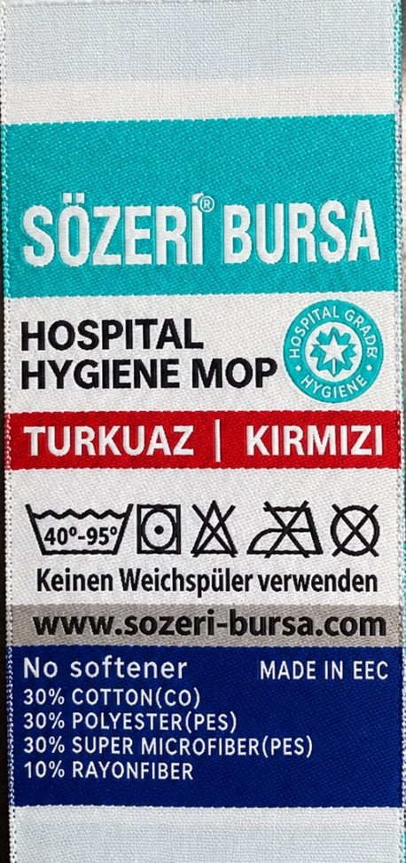 Sözeri Bursa baskılı dokuma tekstil etiketi ürün örneği